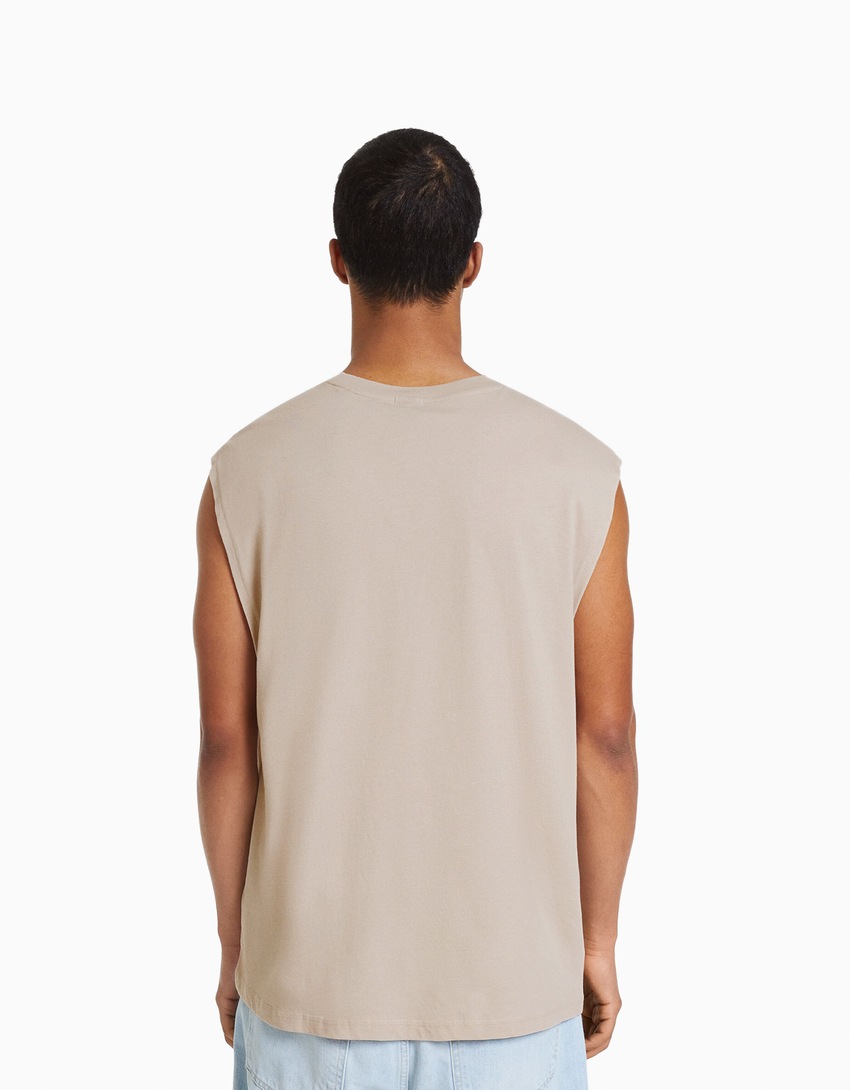 Camiseta sem mangas estilo operário