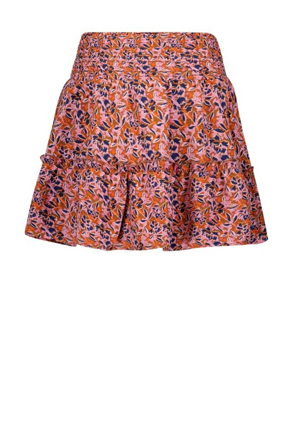 B.Nosy gebloemde rok Sabine zachtroze/oranje