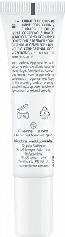Avène Crème Hyaluron Activ B3 Soin Regard Triple Correction 15ml