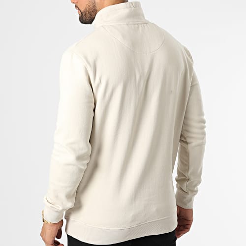 Sweat Col Zippé Targaryen Beige
