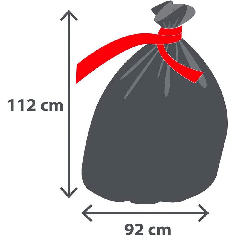Sac poubelle 160 litres Ultra-résistant Alfapac gris - 30 sacs