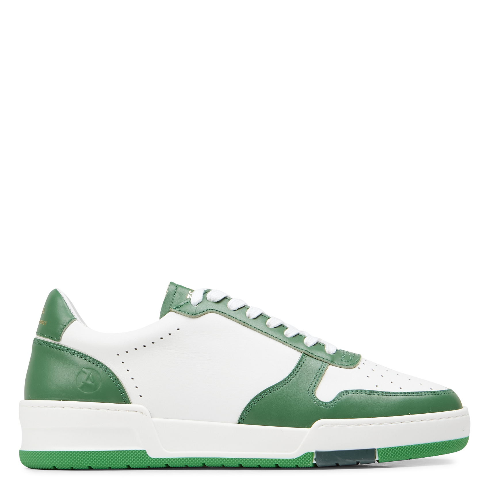 Baskets basses bicolore en cuir| Blanc