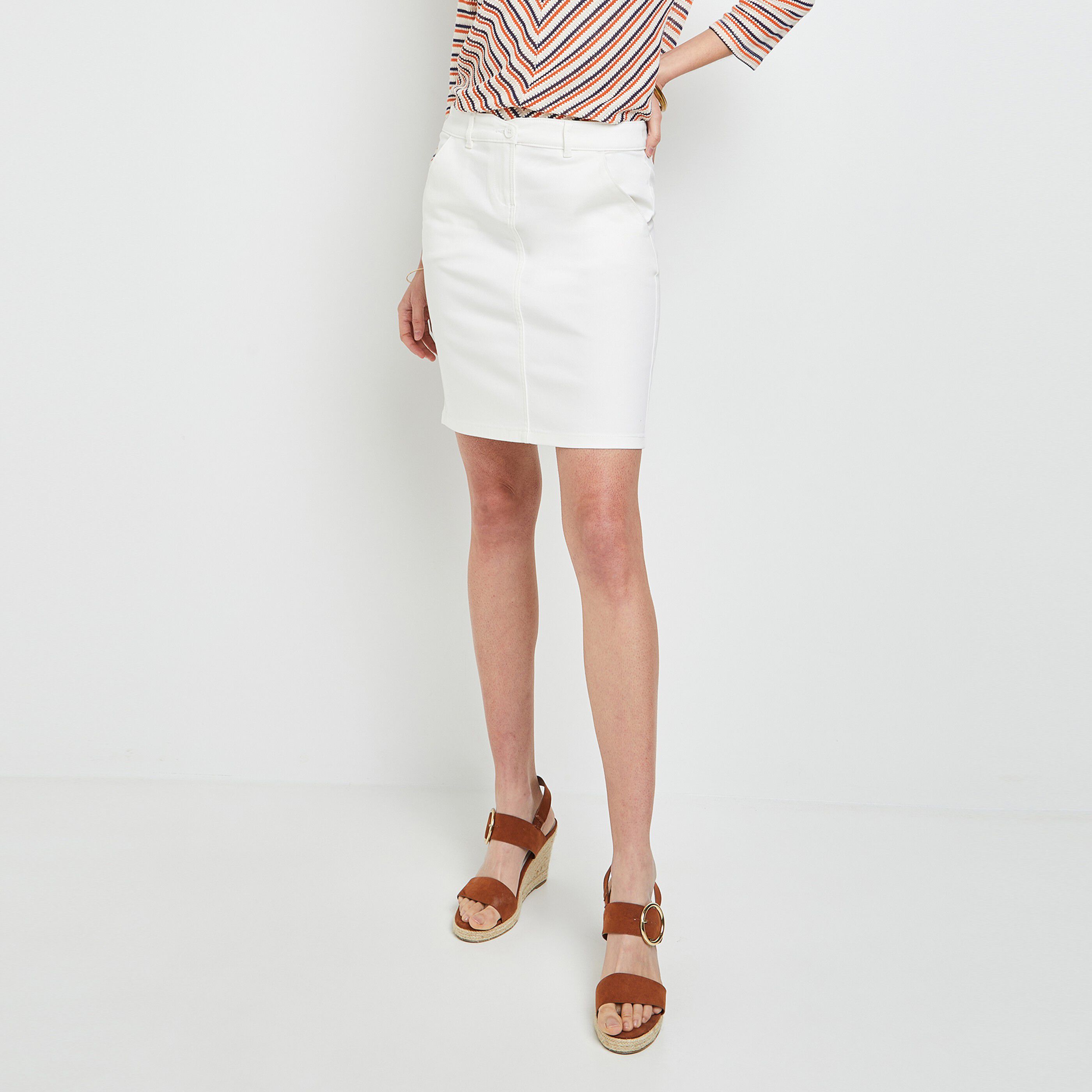 Jupe en toile femme - BLANC