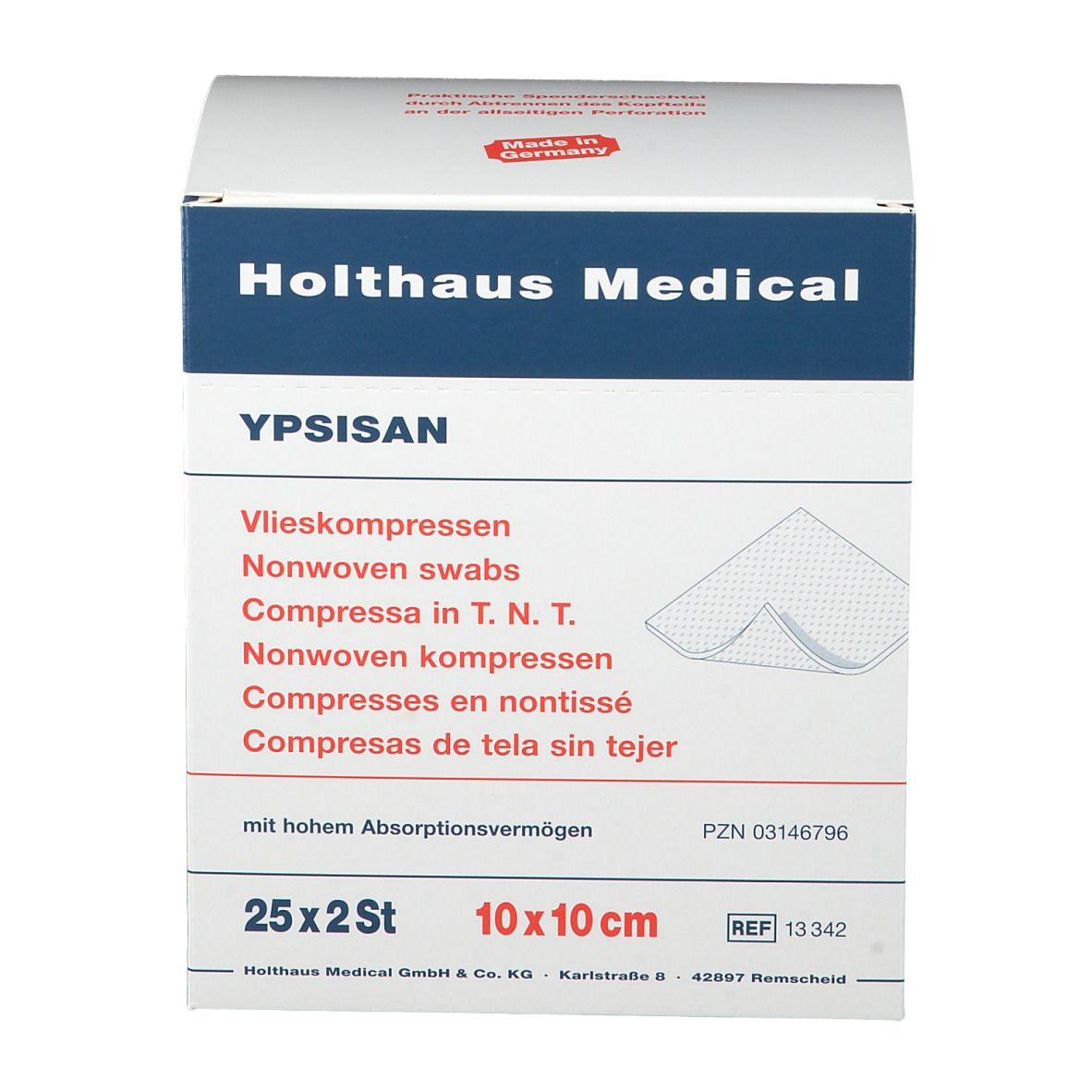 YPSISAN Wundkompresse steril 10 cm x 10 cm