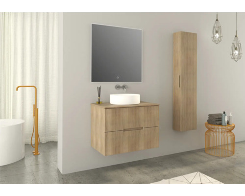 Jungborn QUATTRO/SEDICI hoge kast, BxHxD 35 x 160 x 20 cm, frontkleur tabak eiken mat, 55713