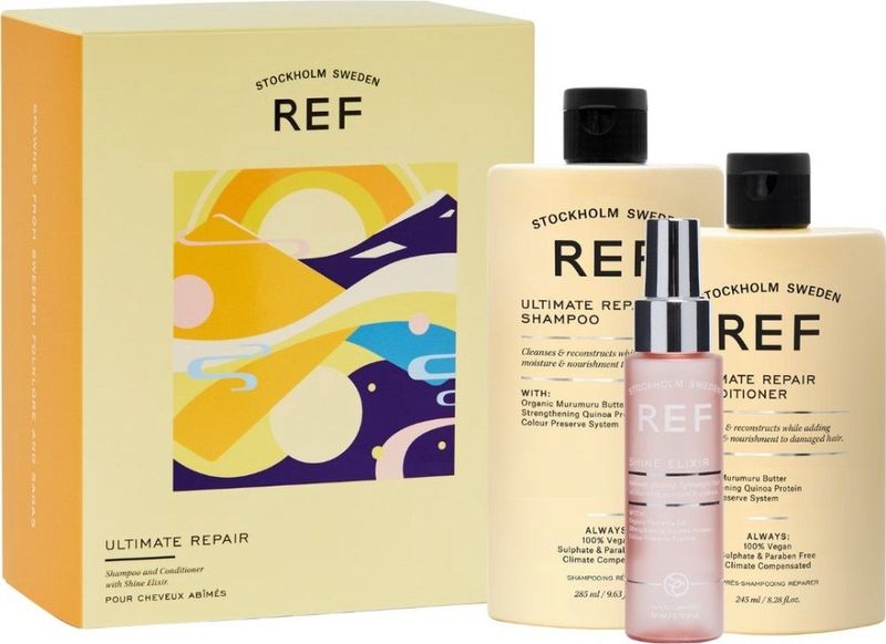 REF - Ultimate Repair Giftbox - Haarverzorging - Luxe Set - 285 ml Shampoo 245 ml Conditioner 80 ml Elixir