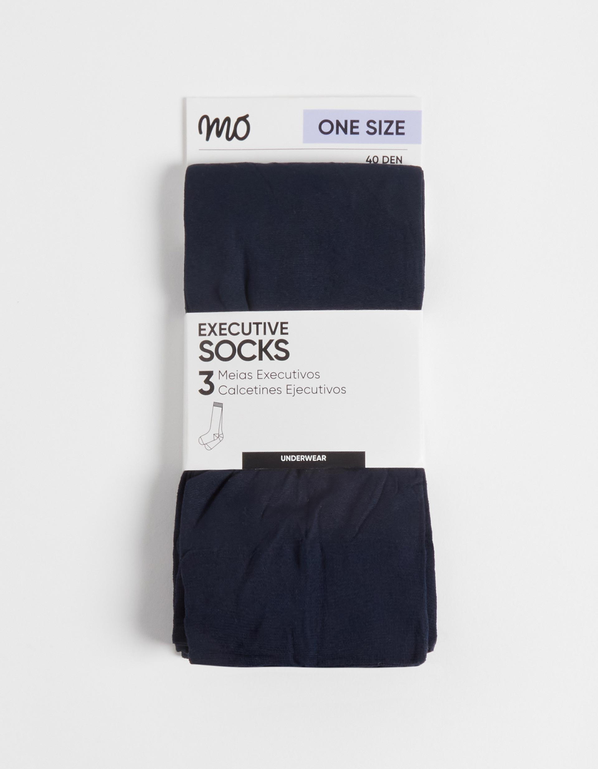 Pack 3 Pares de Meias Executivo, Homem, Azul Escuro