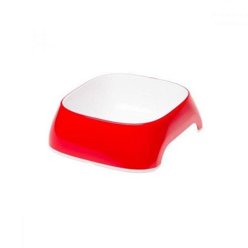 Comedouro Glam para cães, vermelho/branco
