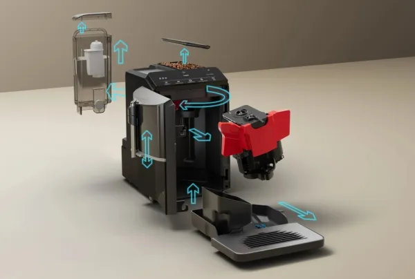 Siemens EQ.300 TF301E19 - Automatisk kaffemaskine med mælkeskummer - 15 bar - pianosort