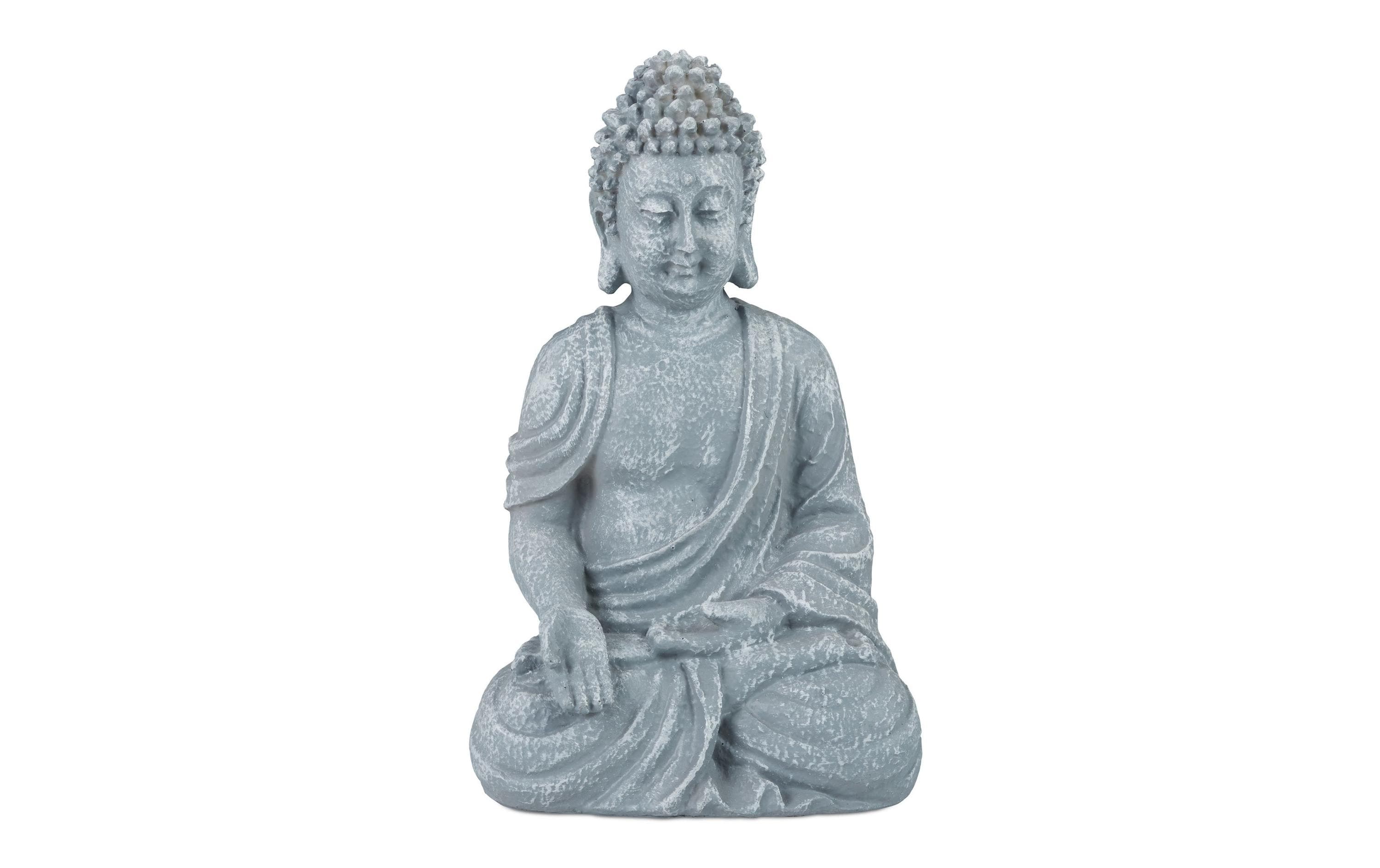 Dekofigur Buddha GrauBuddha-Skulptur