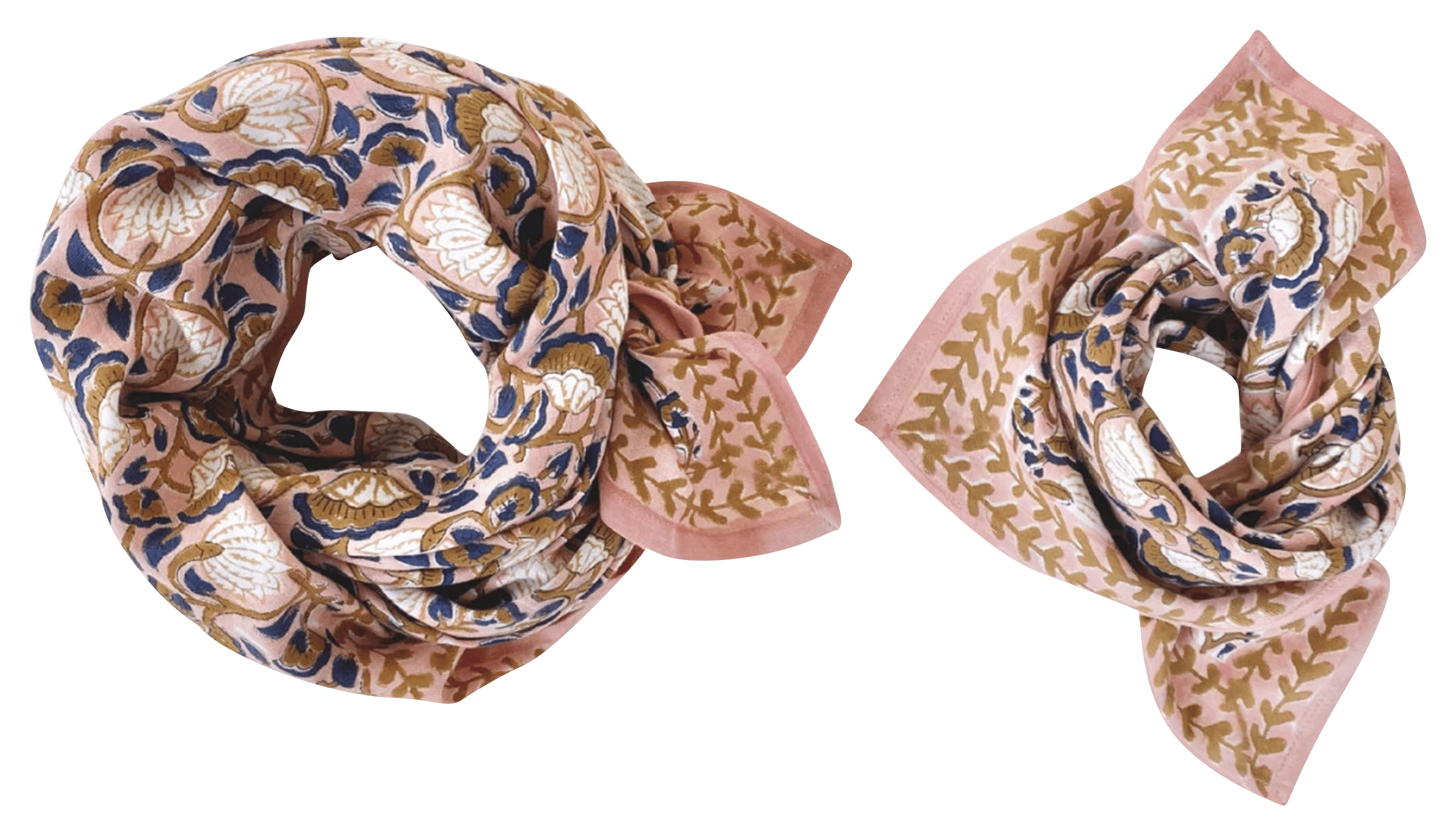LATIKA - Foulard imprimé en coton | Rose