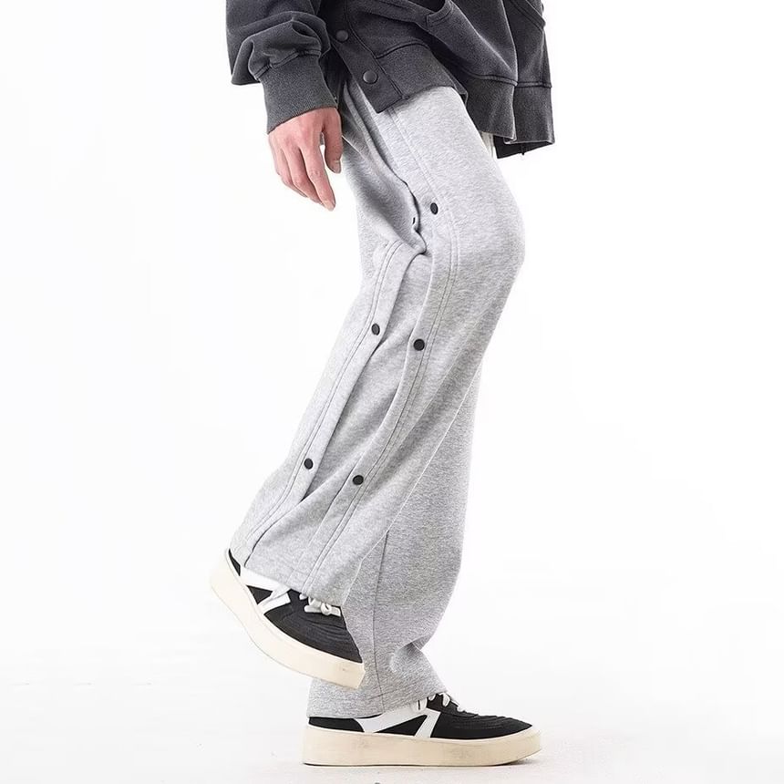 Adotuastic - Trekkoord taille, effen knoopsluiting, rechte pijpen, joggingbroek
