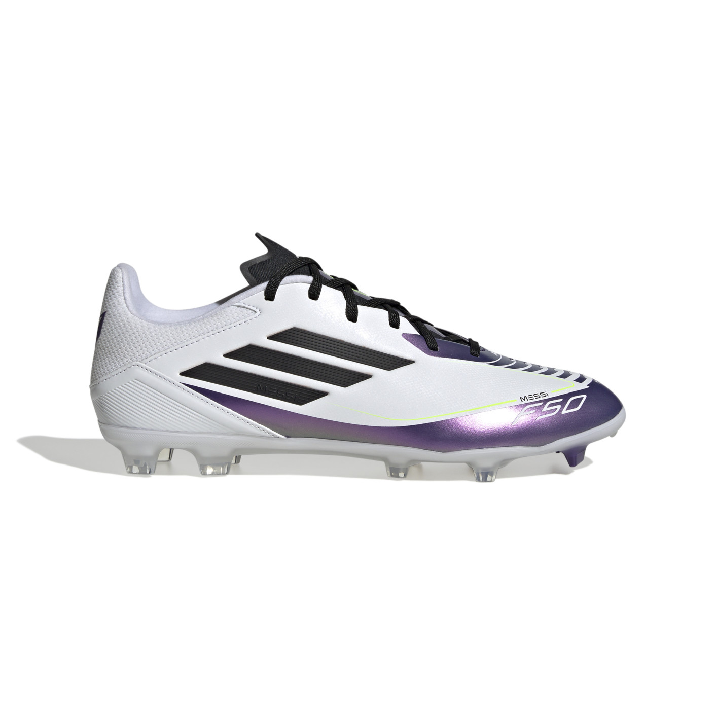 Adidas F50 Messi League Gras / Kunstgras Voetbalschoenen (MG) Wit Paars Zwart