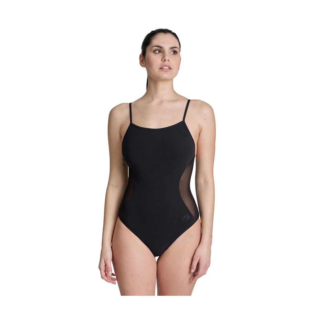 Arena MESH PANELS CLOSE - Maillot de bain 1 pièce Femme black