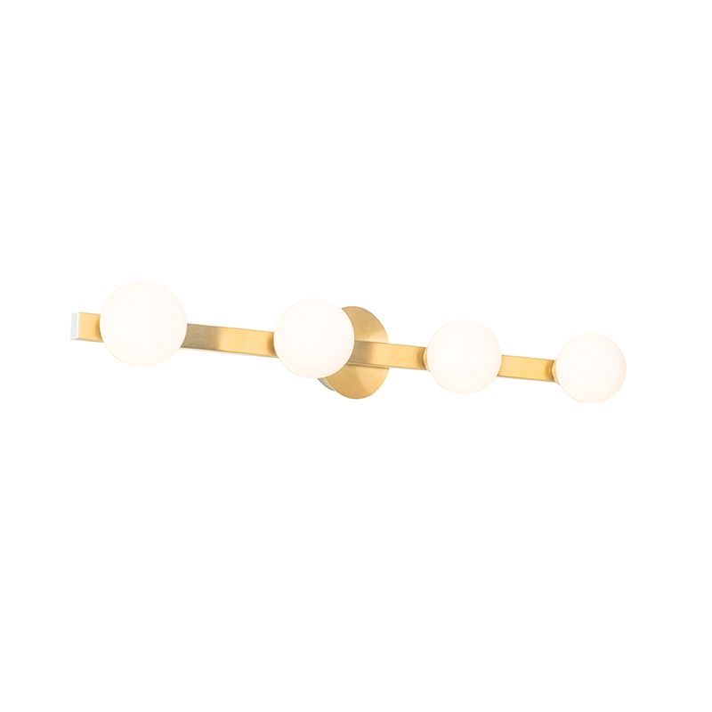 Moderne plafondlamp messing IP44 4-lichts - Cederic