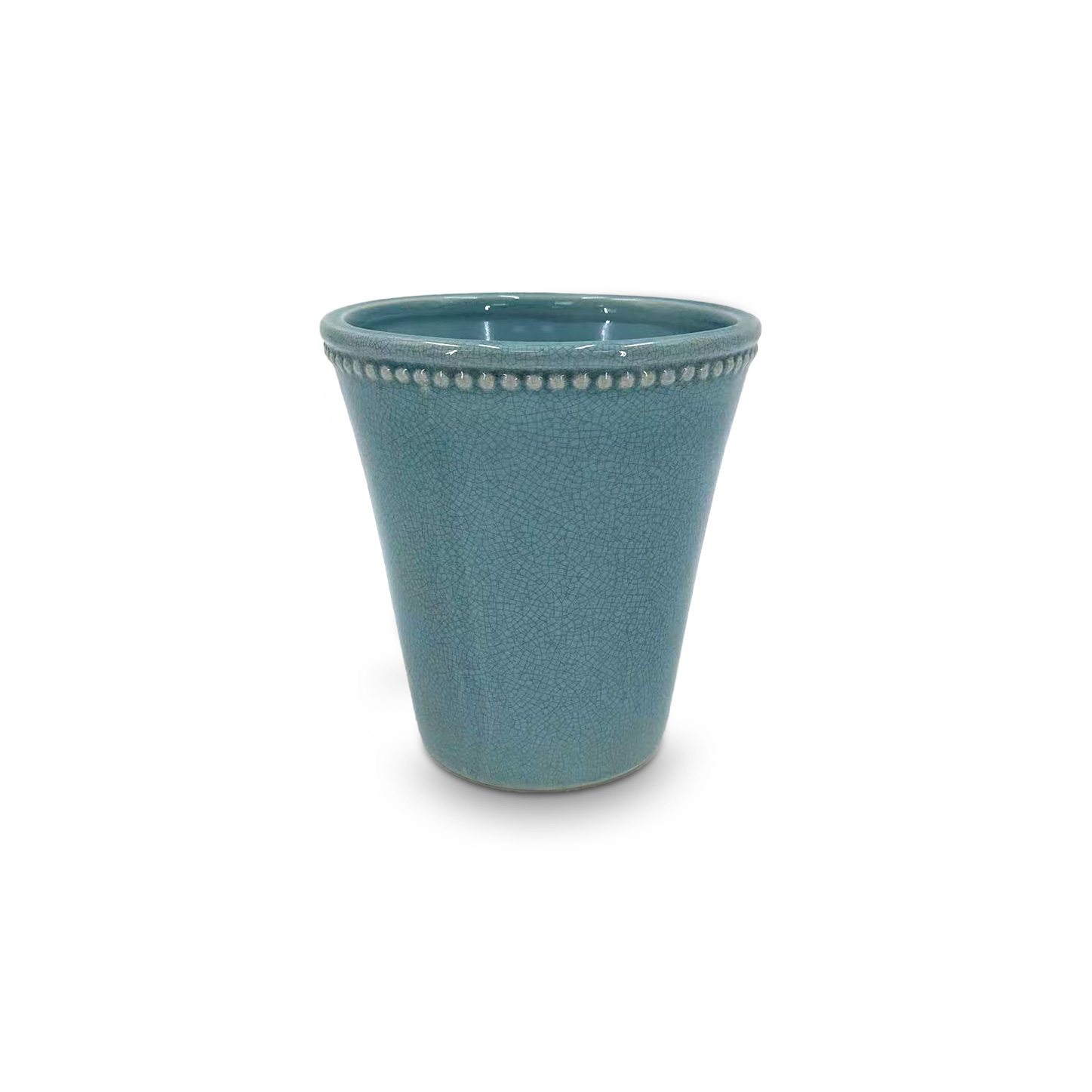Vase 'Adrien' aus Keramik, blau, Ø 16 cm, H 15 cm günstig bestellen