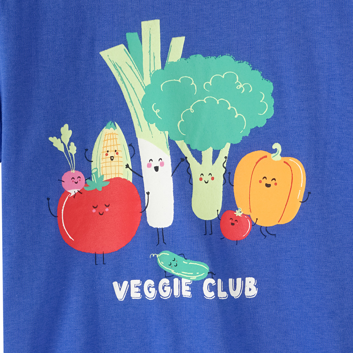 Topolino Jungen T-Shirt mit Gemüse-Print blau