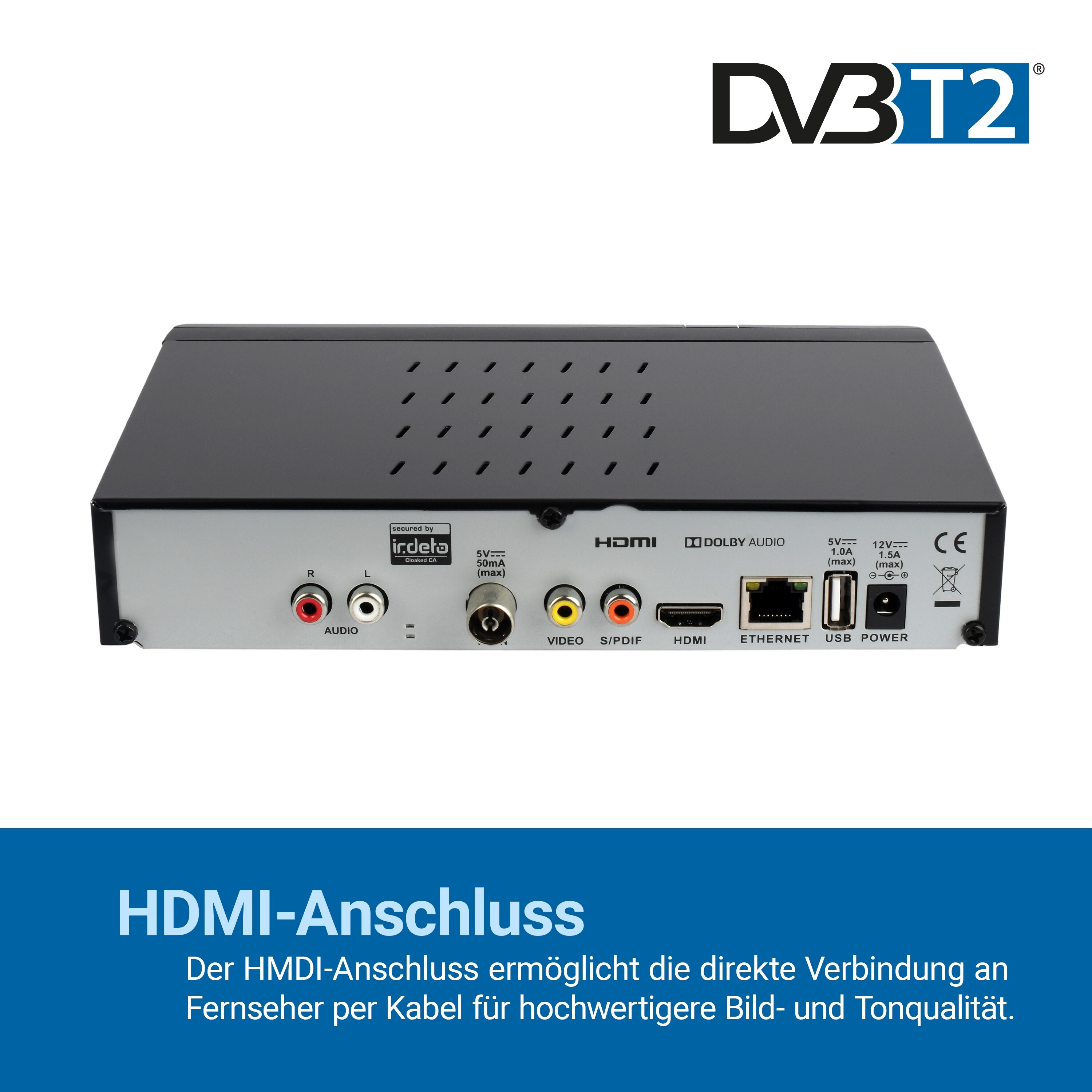 SET-ONE EasyOne 740 HD IR HDTV DVB-T2 Receiver mit freenet TV