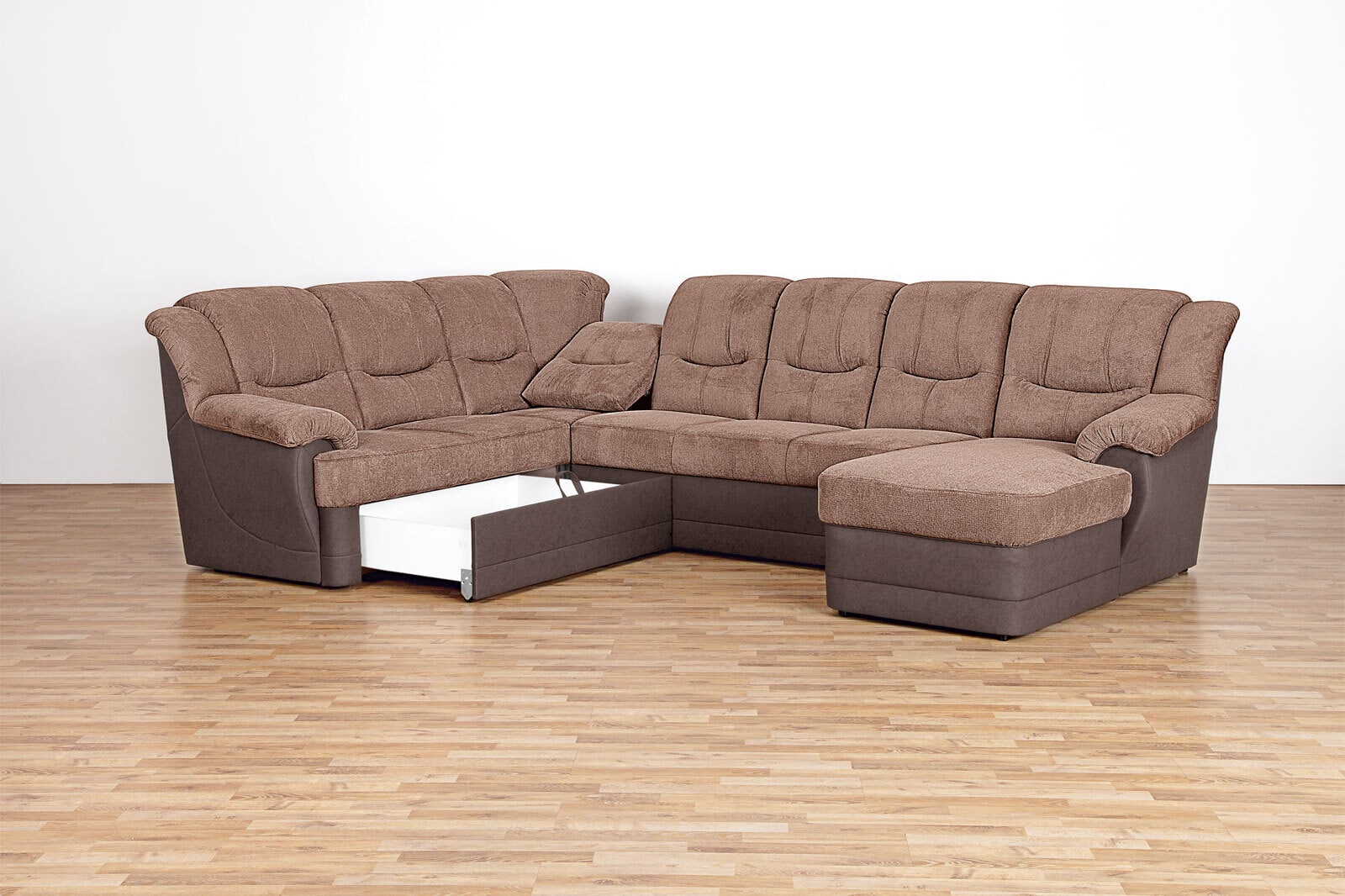 Wohnlandschaft Orion Strukturstoff Braun