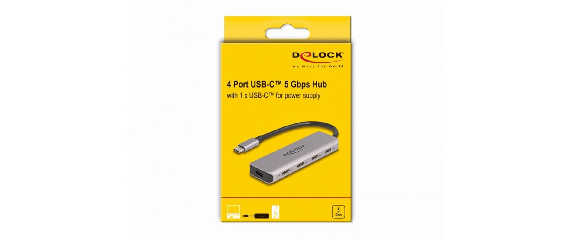USB-Hub 4x USB C 5GbpsUSB Hub mit vier USB 3.0 Anschlüüssen