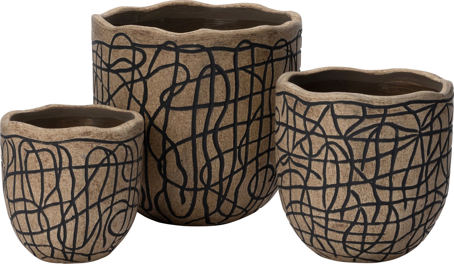 Intratuin bloempot Carr zwart D 18 H 17,5 cm
