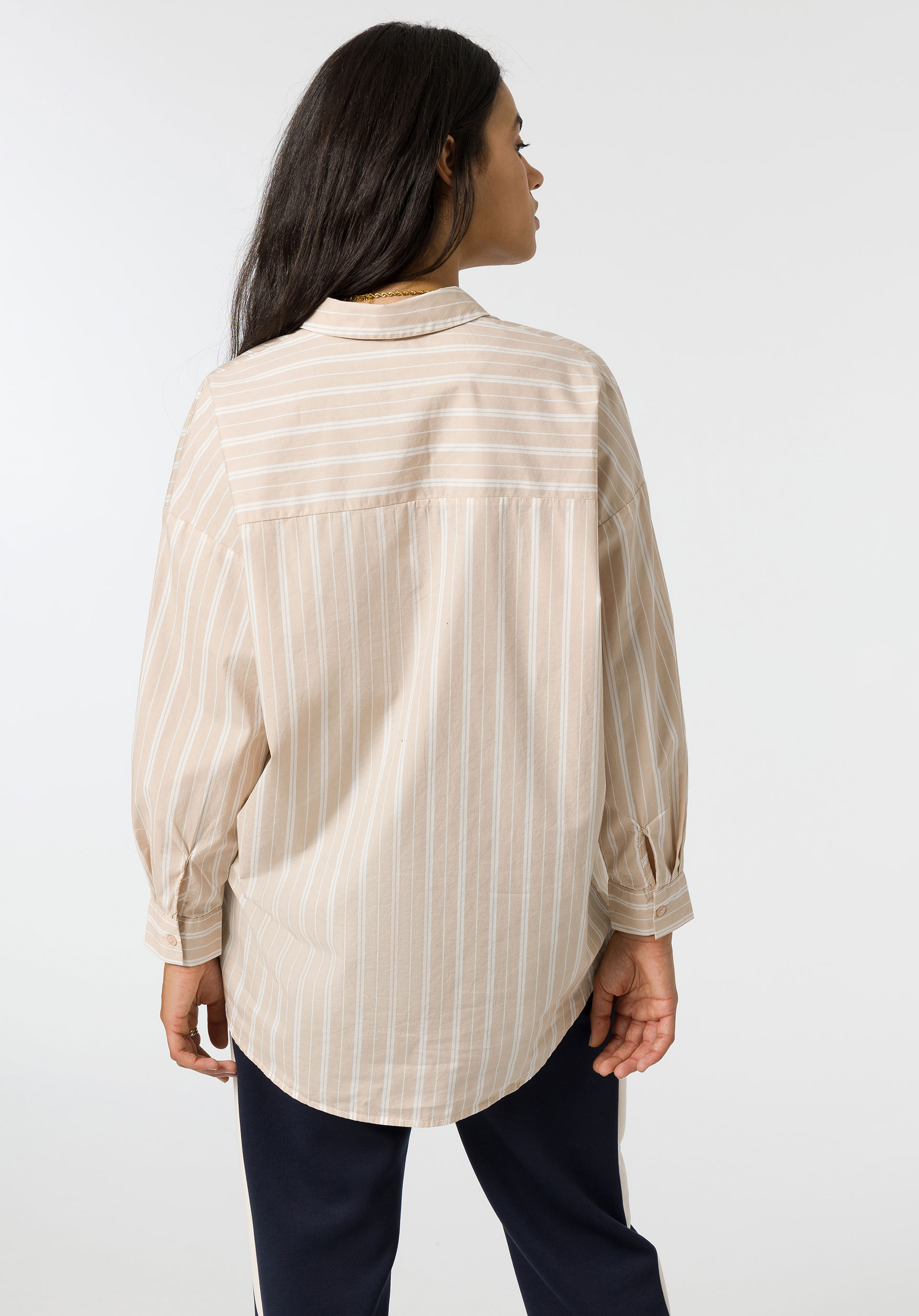 Camisa de Popelina às Riscas