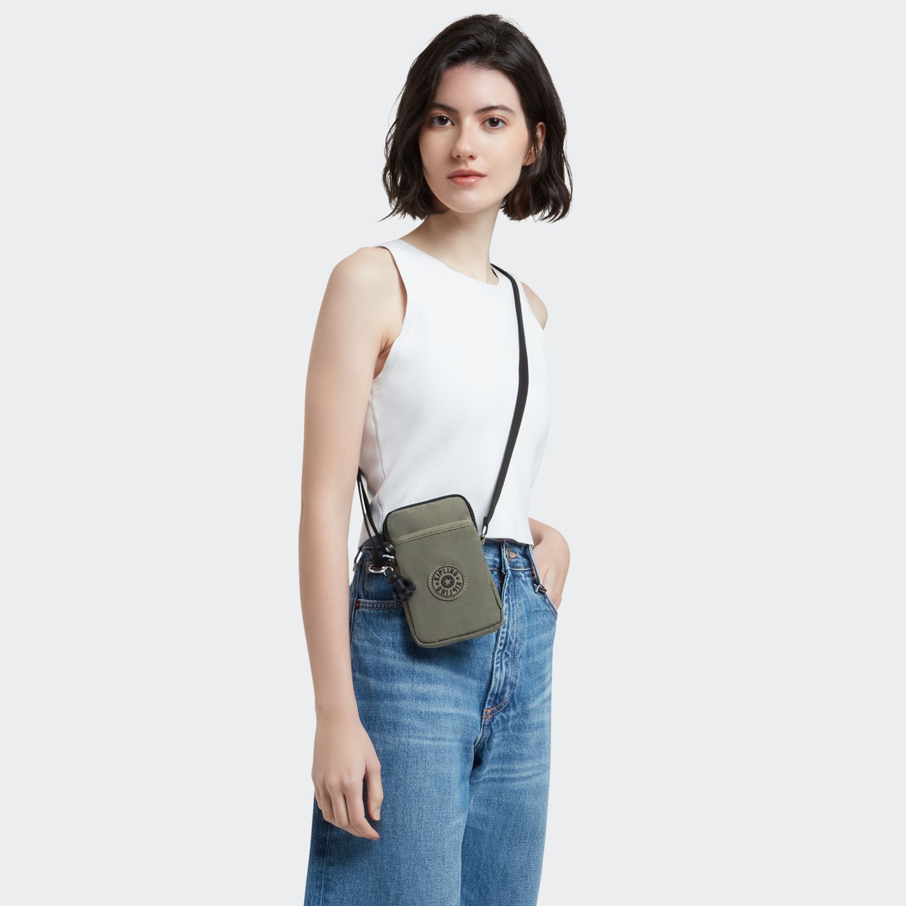TALLY Sac pour Téléphone avec Bandoulière Ajustable - Green Moss