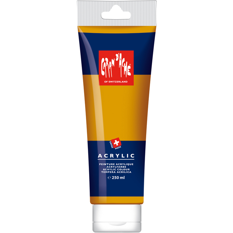 Caran d'Ache Acrylfarbe, 250 ml, ocker, 1 Stück