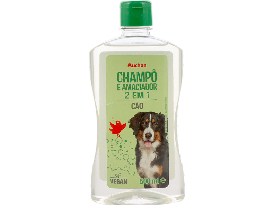 CHAMPÔ VEGAN CÃO 2 EM 1 AUCHAN 500ML