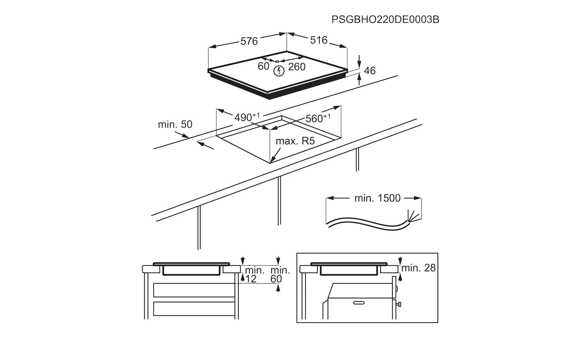 AEG Induktions-Kochstelle IKE6447AXB