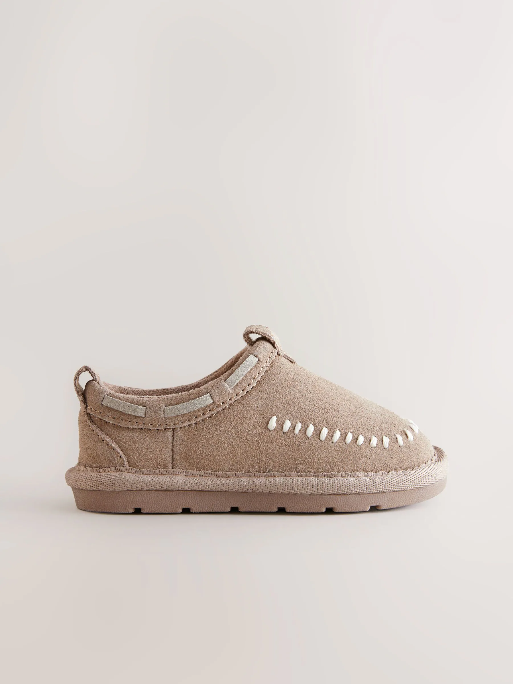 Neutraal - Suede Stitch muiltjes