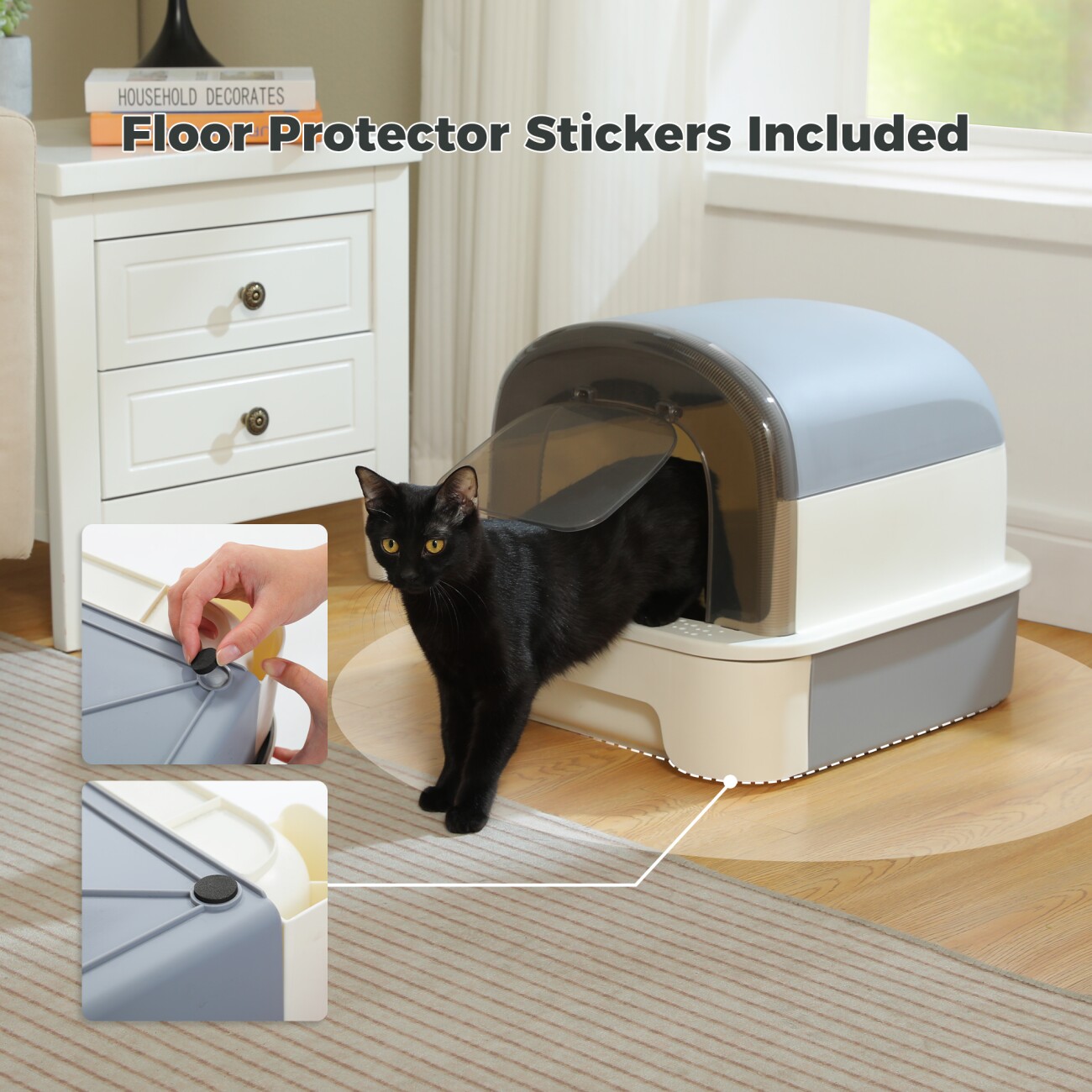 Pawz Road –Katzentoilette XL–mit Haube schwarz