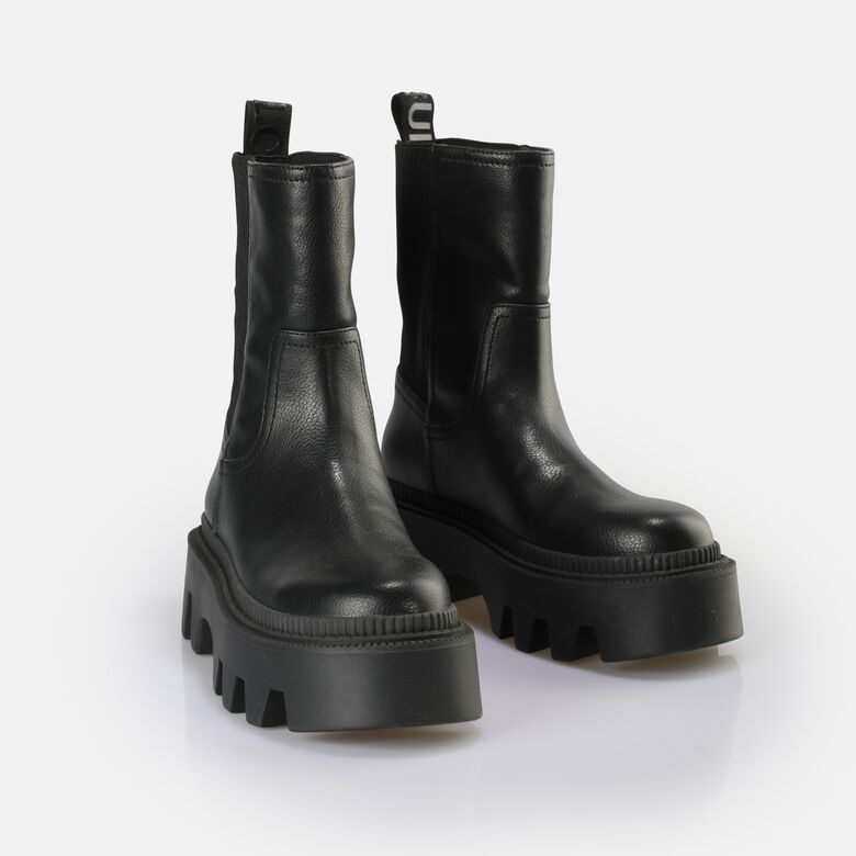 Flora Chelsea HI Bottes vegan, noir