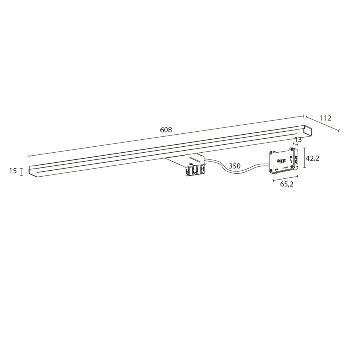 Sapho Felina spiegellamp 61cm chroom