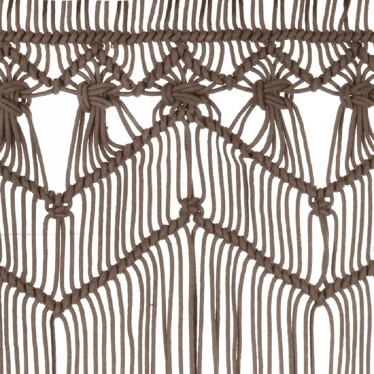 vidaXL Rideau macramé Taupe - 140x240 cm