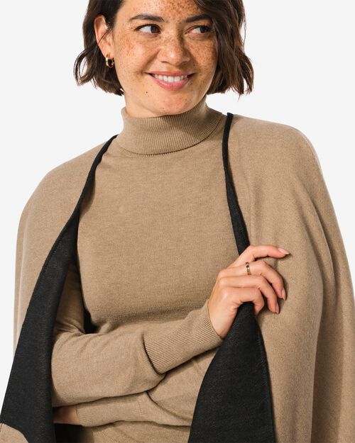 poncho à rabat femme