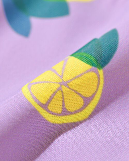 bikini enfant avec citrons violet