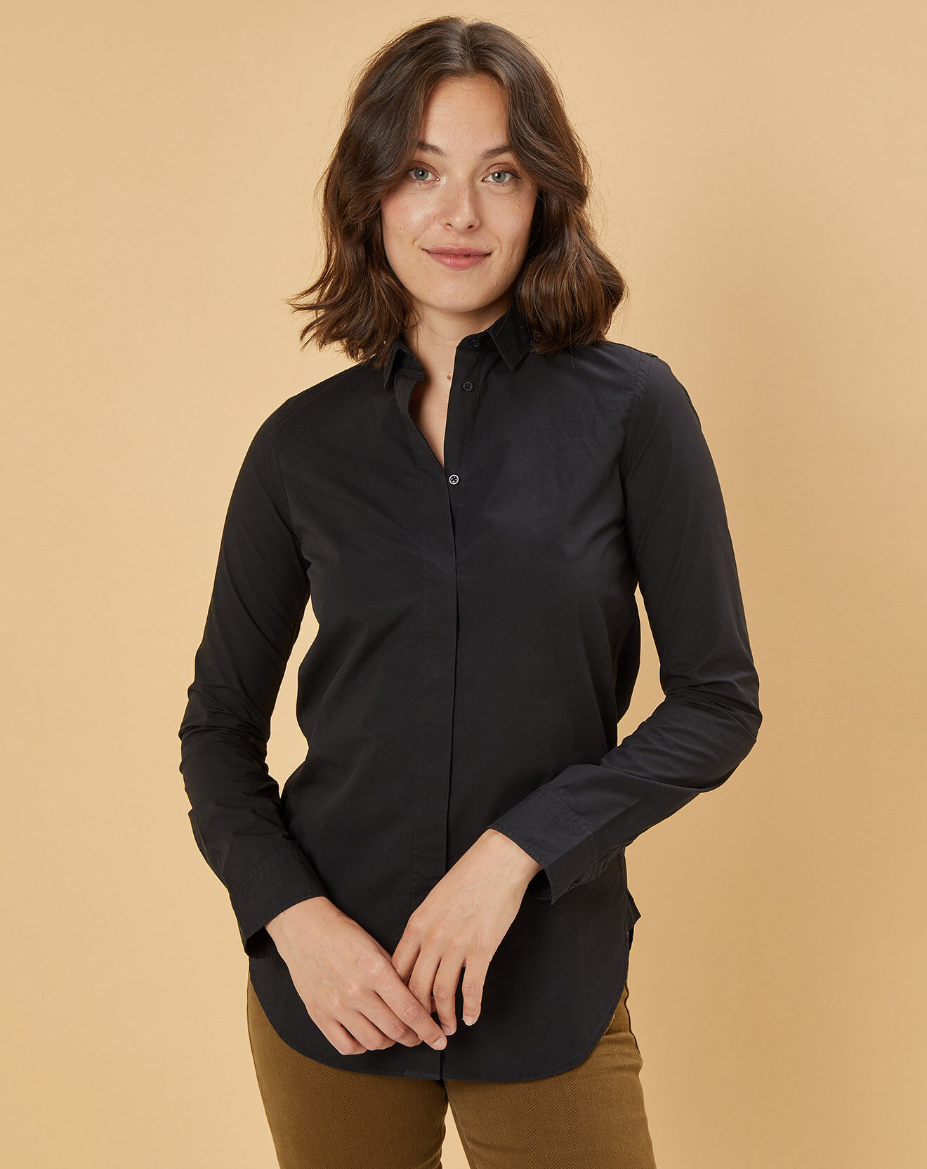 Acquaverde Chemise en Popeline Kim noire