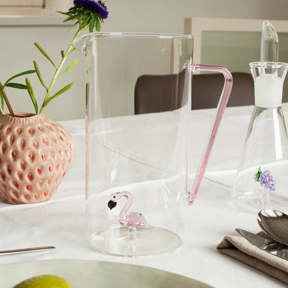 WD lifestyle  Borosilicate karaffel, Flamingo - 1.2 L.