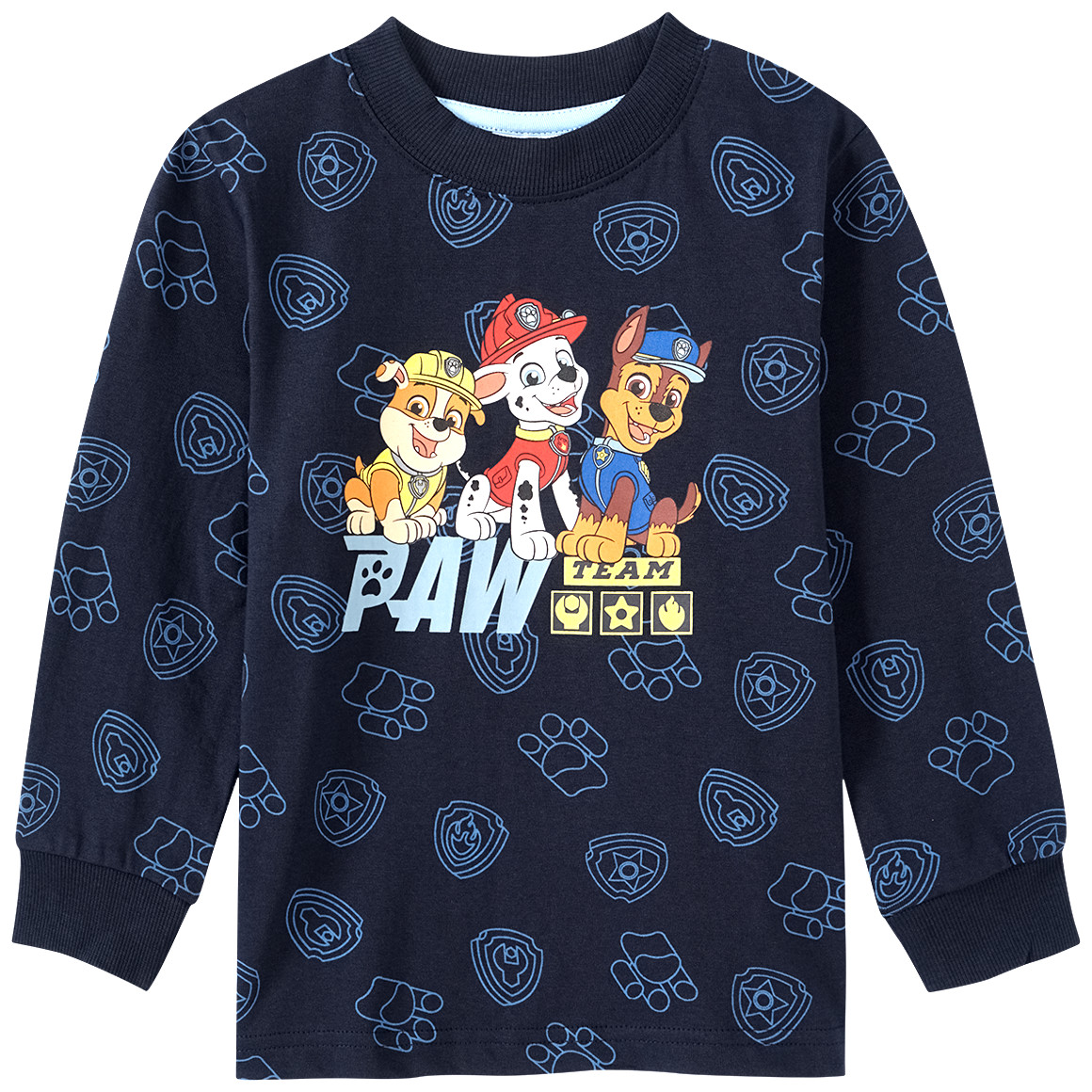 Topolino PAW Patrol Schlafanzug mit Allover-Muster dunkelblau