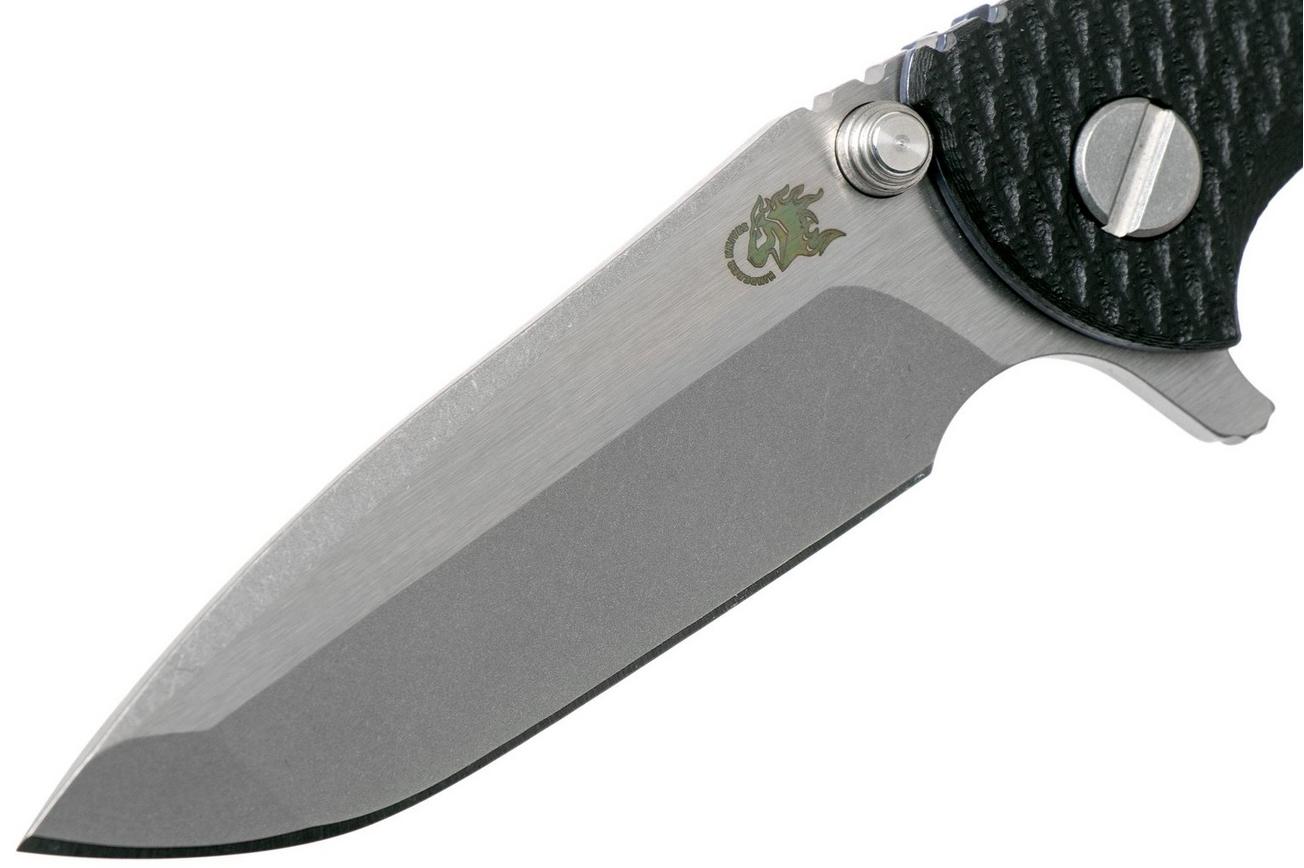 Rick Hinderer XM-18 3” Spanto Gen 4 CPM 20CV Black G10, Battle Blue, zakmes