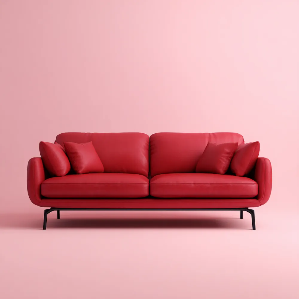 2-Sitzer-Sofa Leder 180x85x75 cm – Rot – Modernes Design