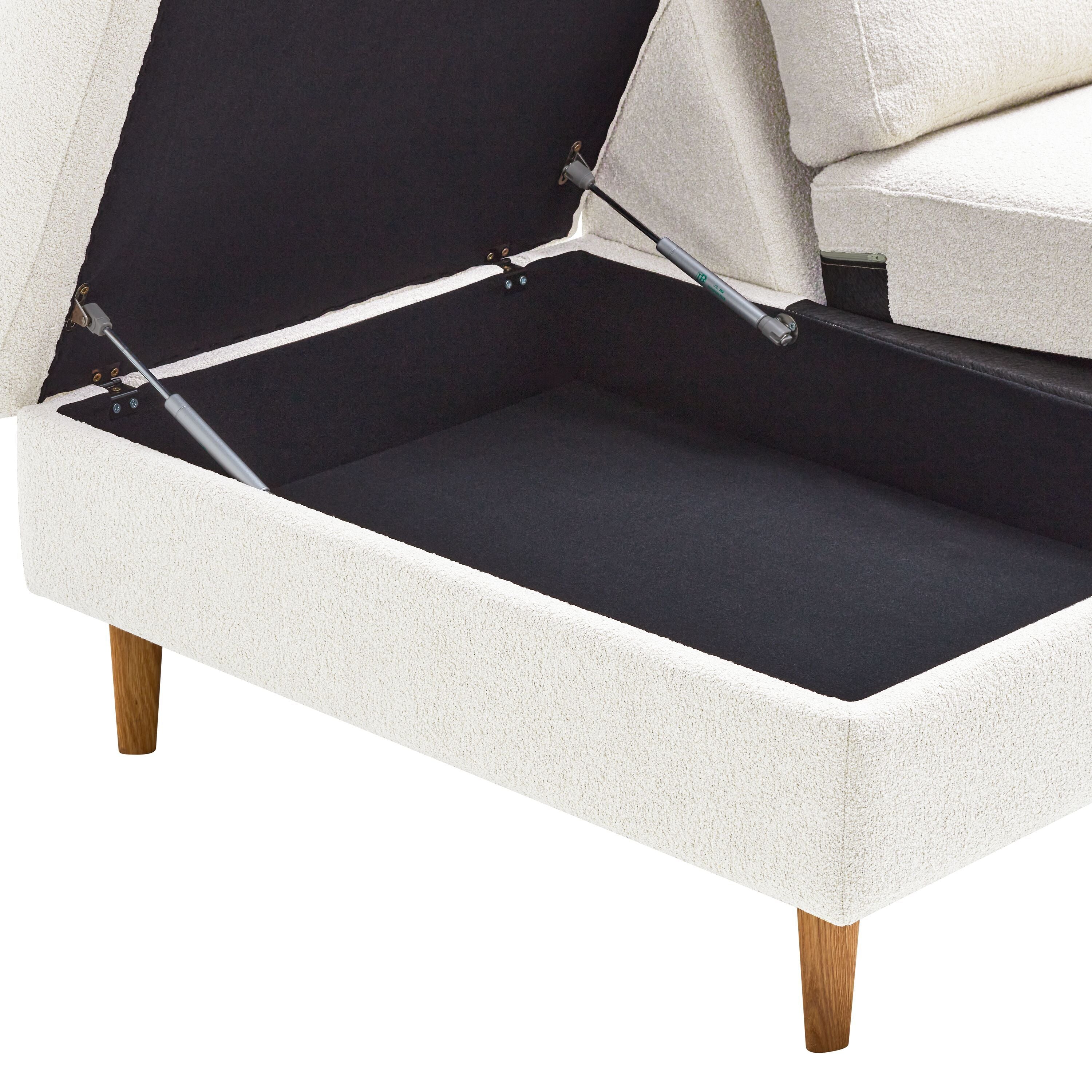 DIENER B St Enna 2.5er Sofa Otto L weiss - Weiss / B: 279.0 cm x T: 225.0 cm x H: 81.0 cm