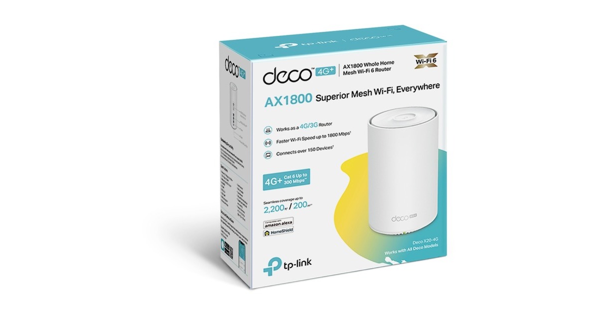 TP-LinkDeco X20-4G mesh router  (Wit)