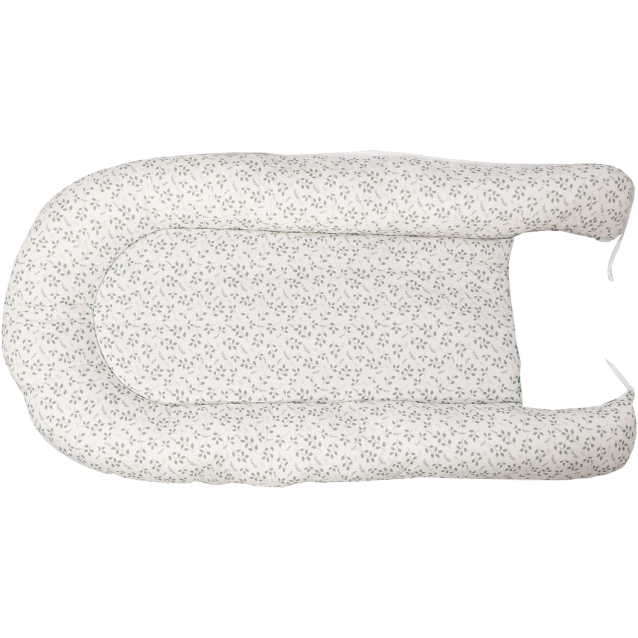 ULLENBOOM Babynest & Cocoon Waffel Motiv Floral Grün