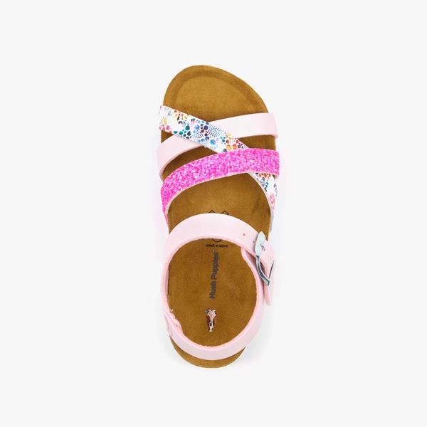Hush Puppies meisjes bio sandalen roze glitters