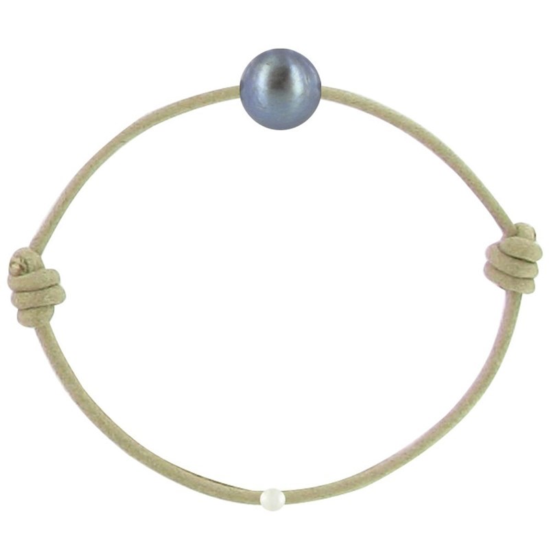Bracelet La Perle de Culture Noire des Poulettes - Classics - Beige