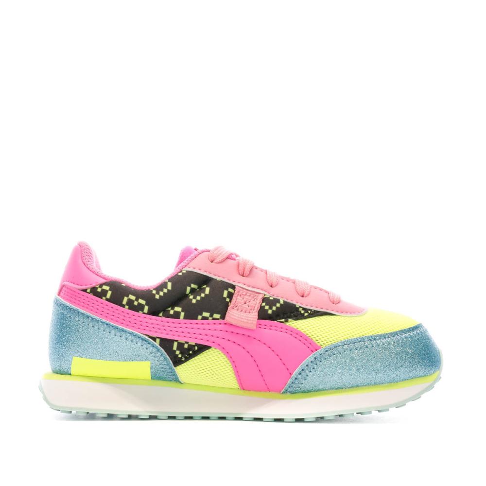 Puma Baskets Rose/Bleu Fille Future Rider Lol