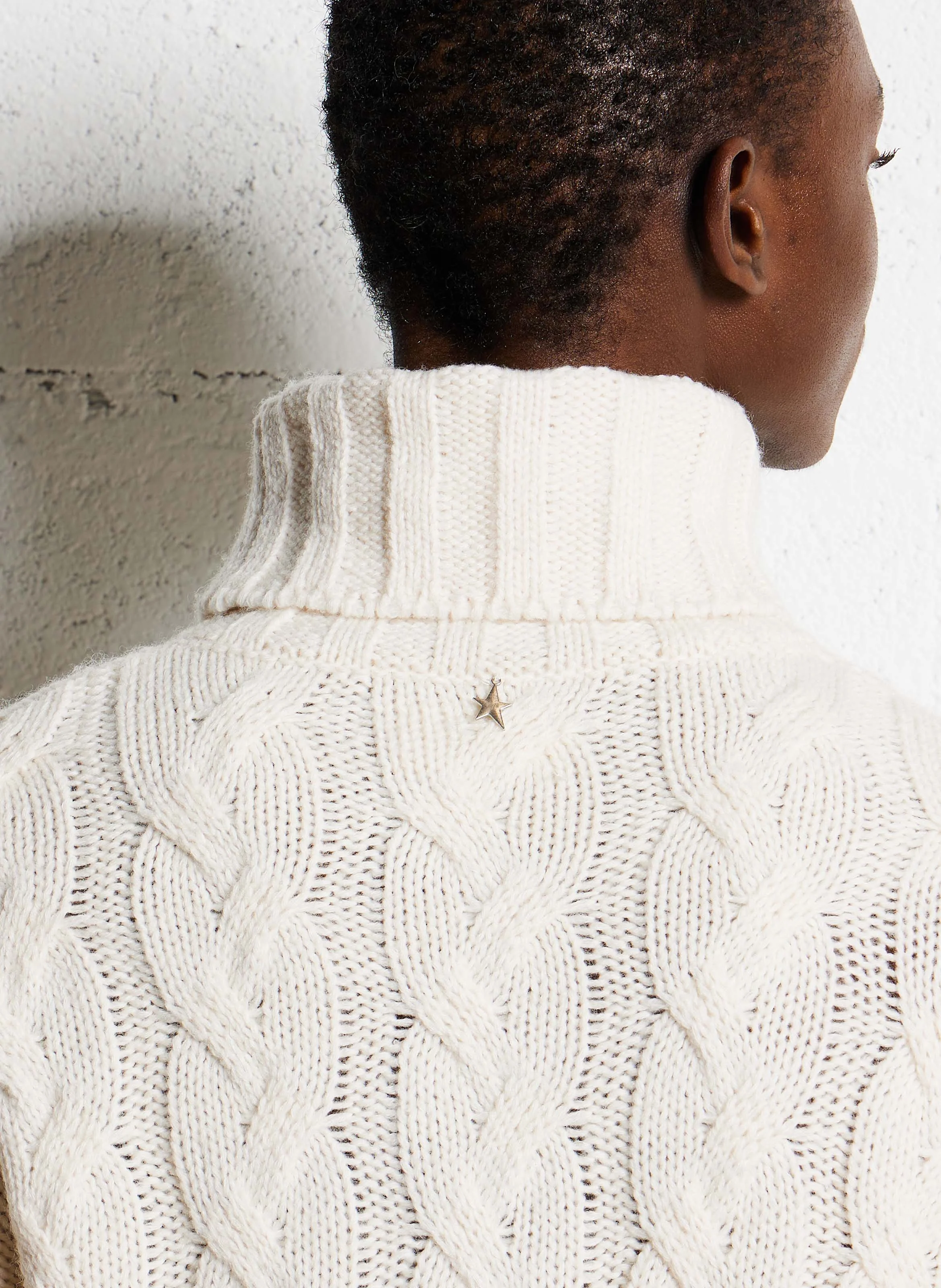 MALOLO - Pull col roulé| Blanc