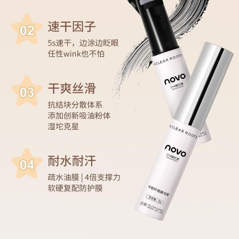 NOVO - 2 in 1 volumemascara + wimperkruller